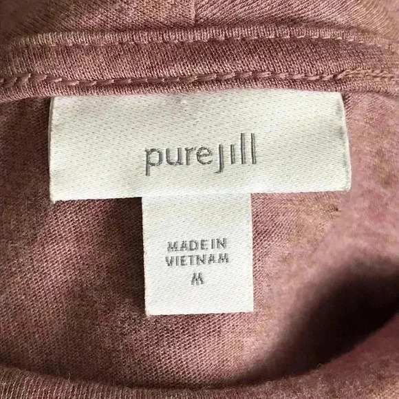 Pure Jill By J. Jill Heather Purple Mock Turtleneck Top Size M - Picture 4 of 6